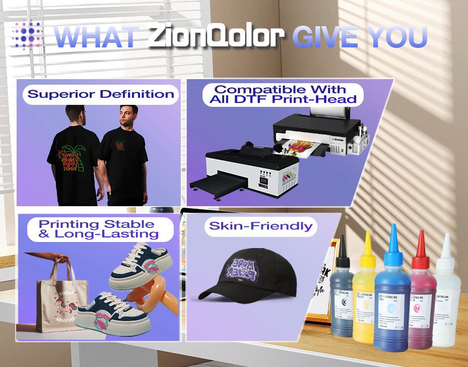 ZionQolor DTF High-quality Ink & Powder Set